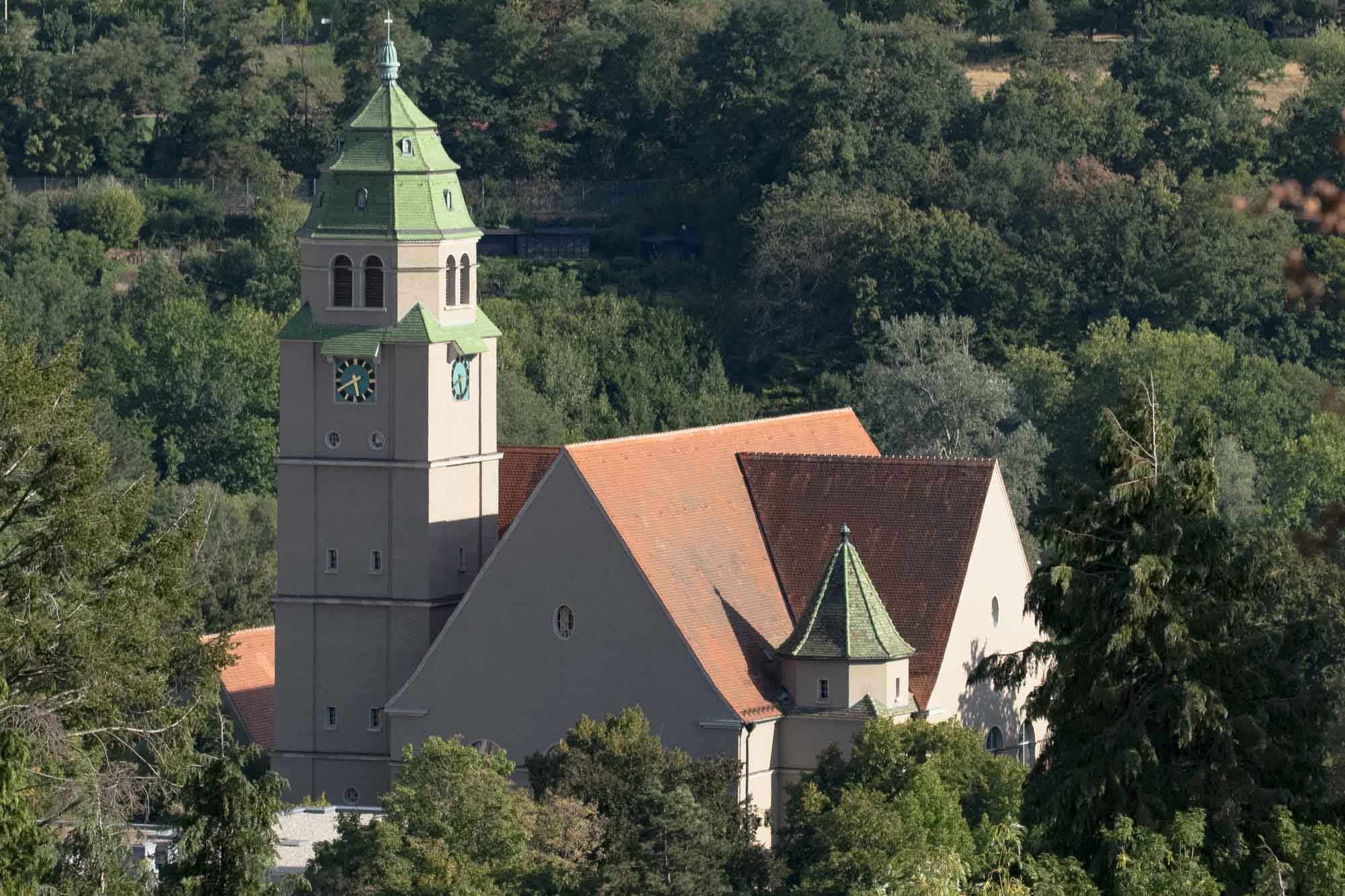 Quelle: ©EvKirchePF christuskirche pforzheim luftaufnahme